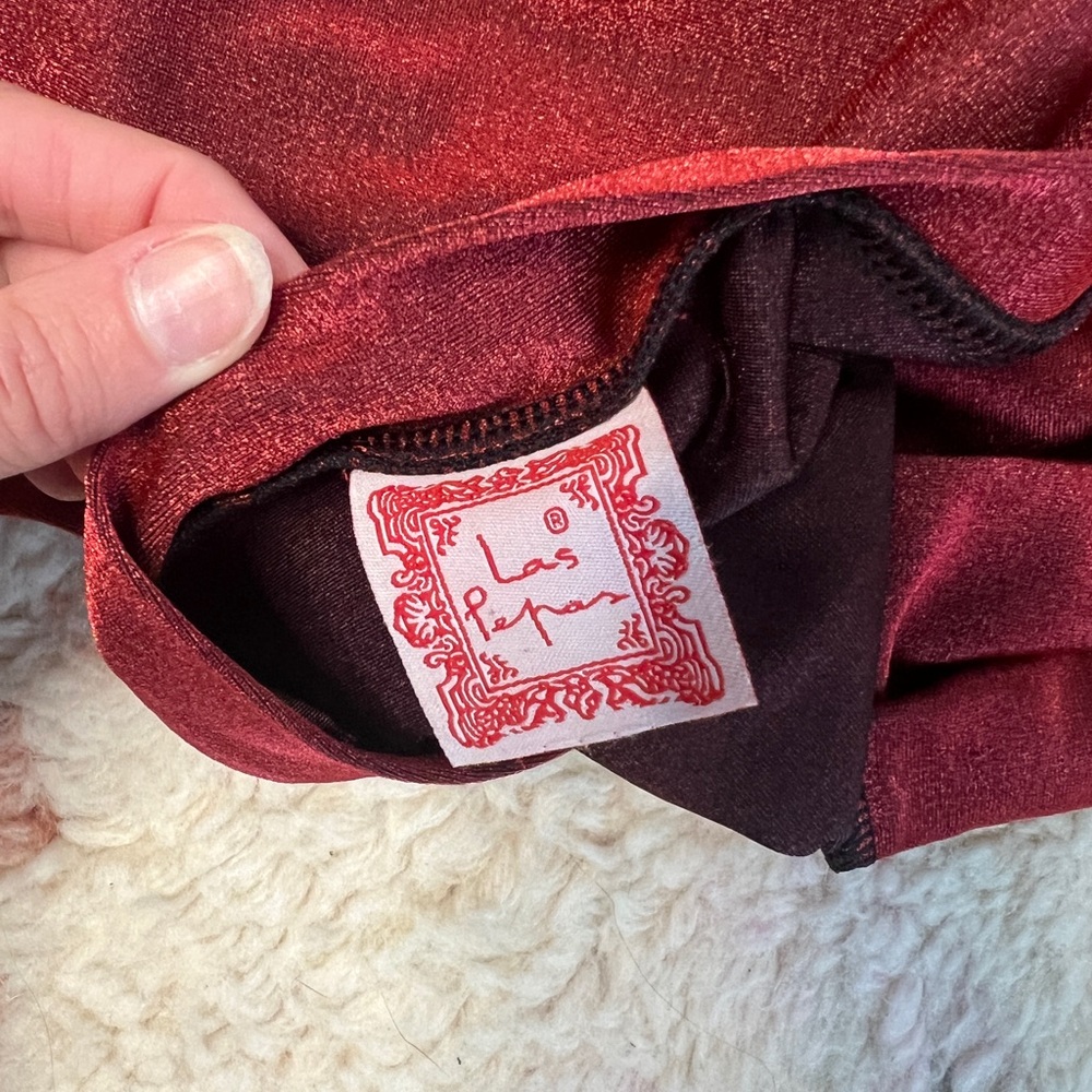 Las Pepas Convertible Infinity Dress Red & Burgundy | One Size fits most - Picture 8 of 14